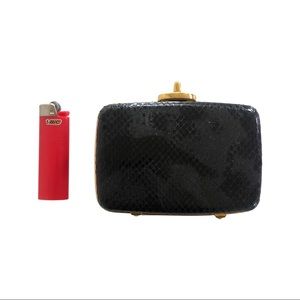 Coach black snakeskin evening bag